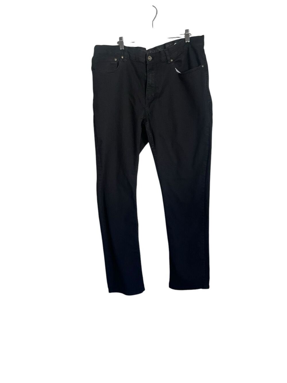 Rugby Mens Black Mid-Rise Full Length Five Pocket Style Slim Jeans Size 38x32